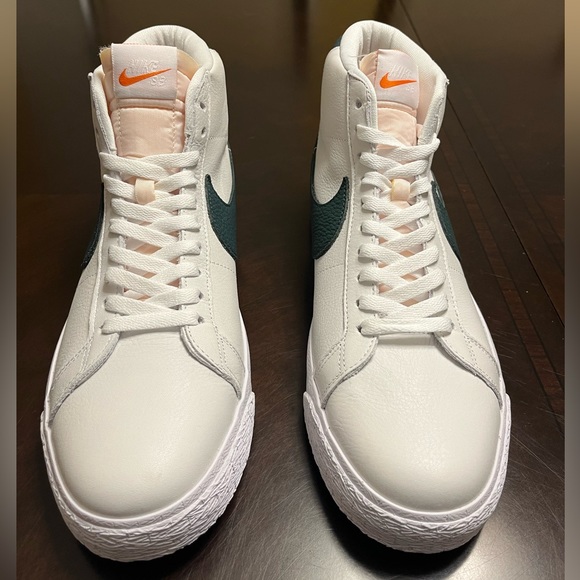 New Nike Blazer Mid ISO SB White Green Sneaker Shoes Size US 11 - Picture 6 of 14